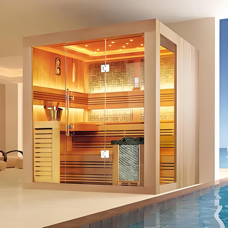 Commercial‑Grade Steam Sauna Room – Indoor Spa Suite