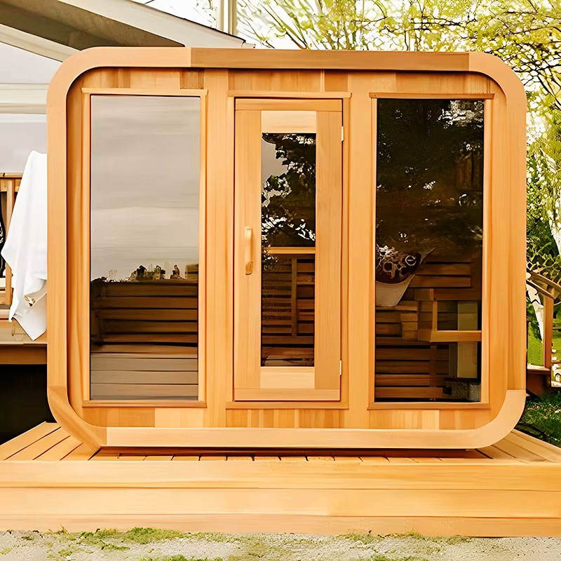 Modern Household Red Cedar Solid Wood Sauna Steam Generator for Bathing and Showering for Villas